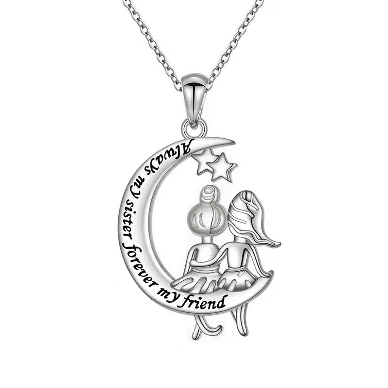 Wholesale Moon Friend Alloy Pendant